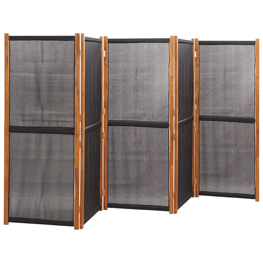 5-panels rumdeler 350x180 cm sort