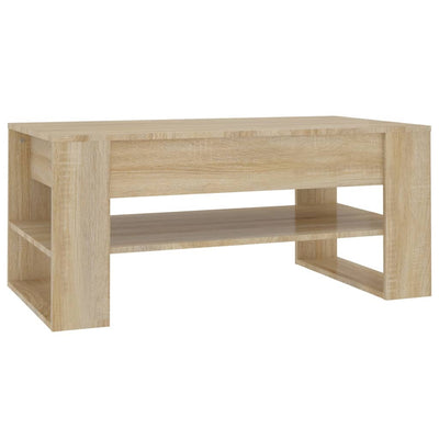 sofabord 102x55x45 cm konstrueret træ sonoma-eg