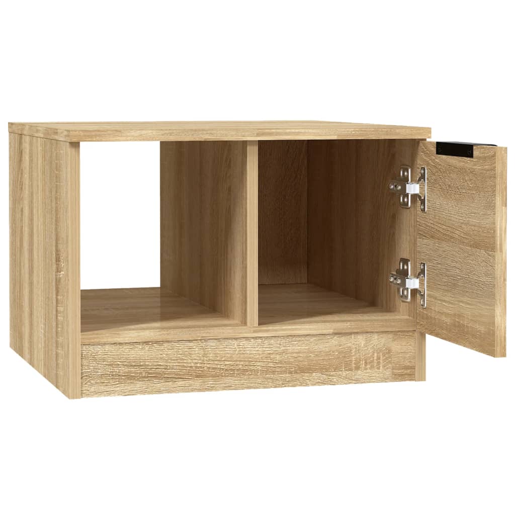 sofabord 50x50x36 cm konstrueret træ sonoma-eg