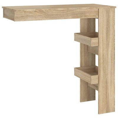 vægmonteret barbord 102x45x103,5 cm konstrueret træ sonoma-eg