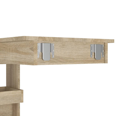 vægmonteret barbord 102x45x103,5 cm konstrueret træ sonoma-eg