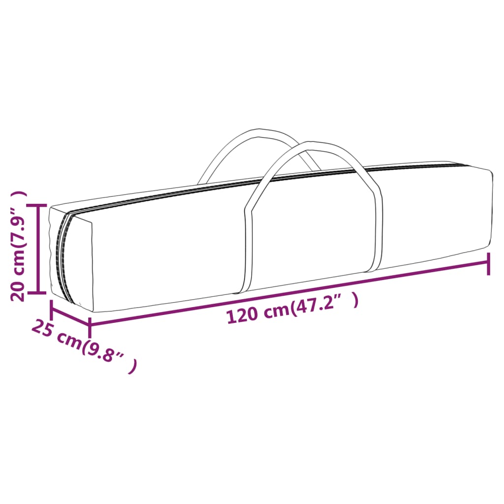 foldbart festtelt 3x3 m gråbrun