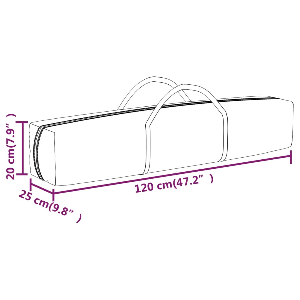 foldbart festtelt 3x6 m sort