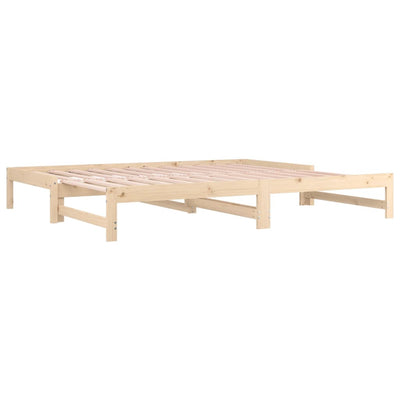 daybed med udtræk 2x(80x200) cm massivt fyrretræ