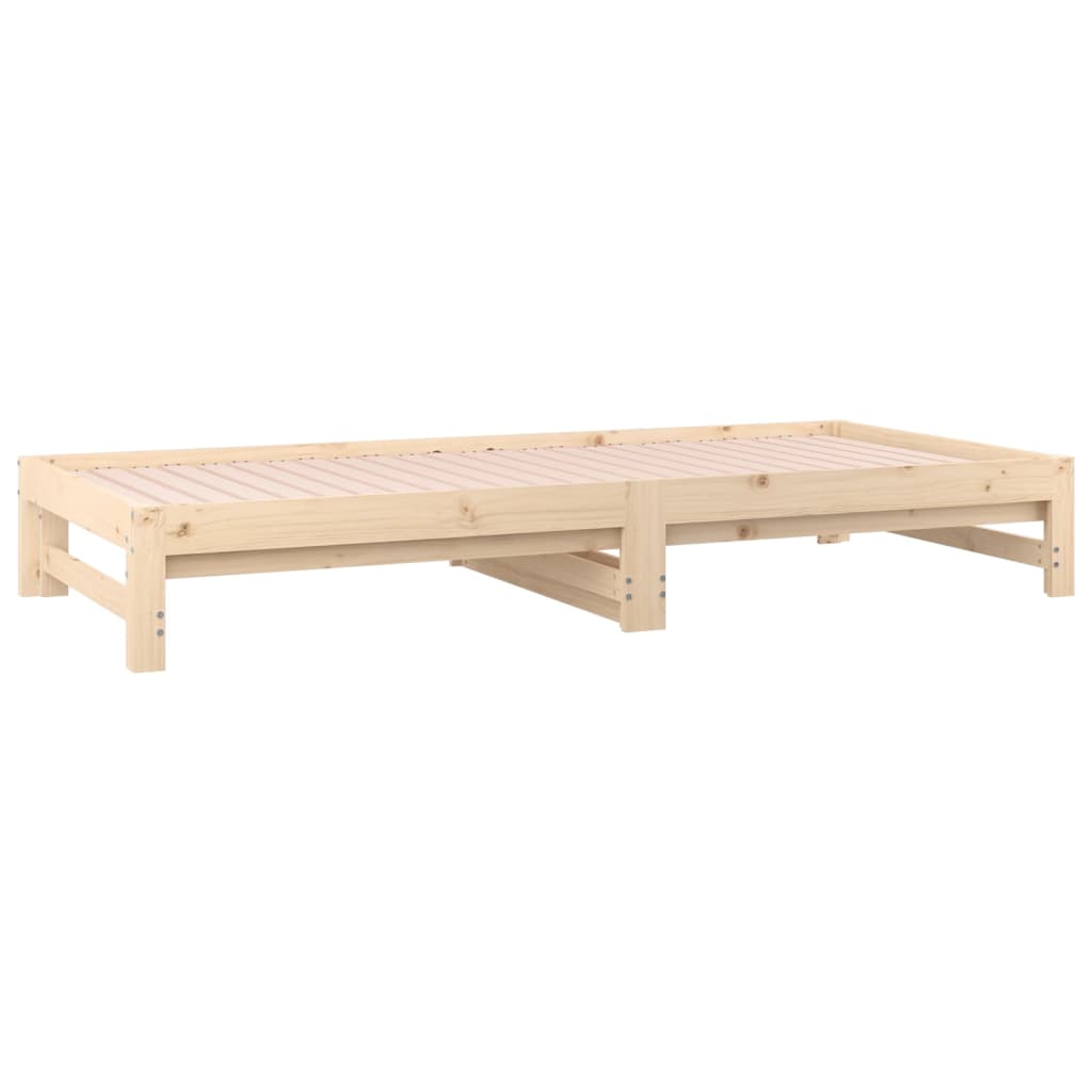 daybed med udtræk 2x(80x200) cm massivt fyrretræ