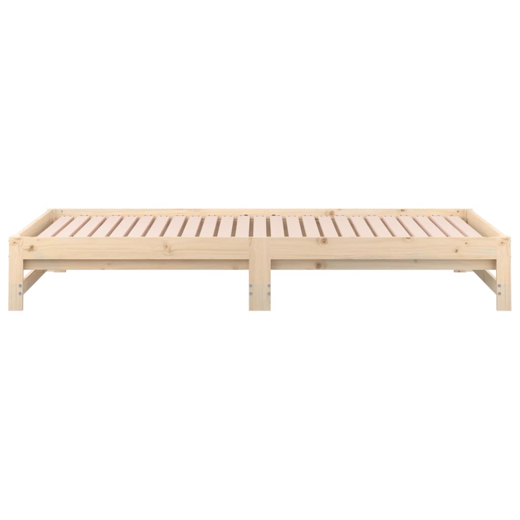 daybed med udtræk 2x(80x200) cm massivt fyrretræ