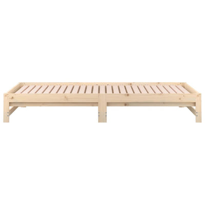 daybed med udtræk 2x(80x200) cm massivt fyrretræ