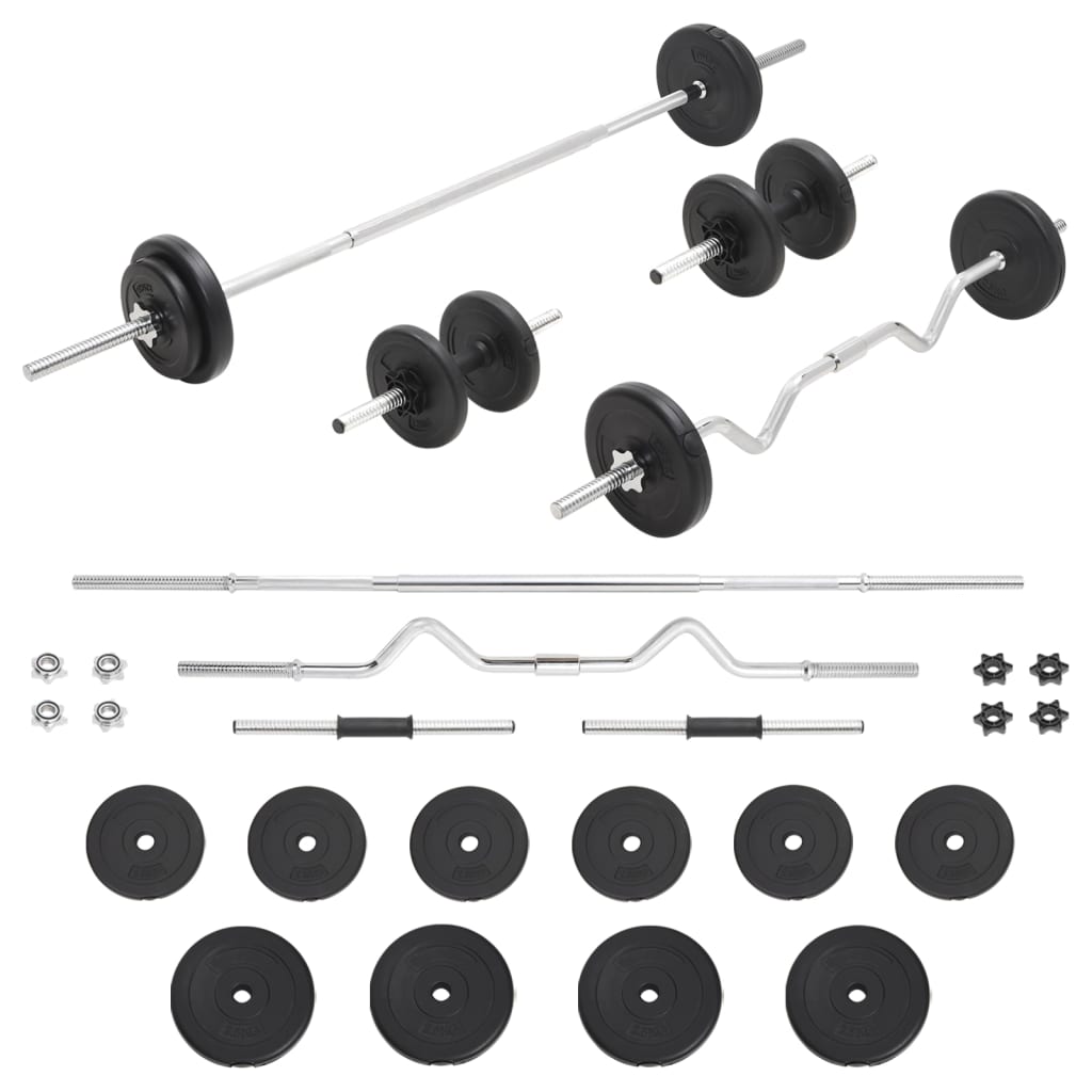 vægtstangssæt med håndvægte 30 kg