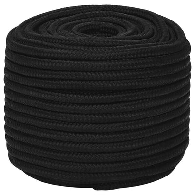 arbejdsreb 12 mm 250 m polyester sort