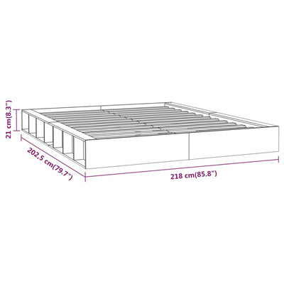 sengeramme 200x200 cm massivt træ hvid