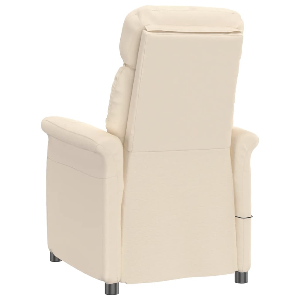 massagestol mikrofiberstof beige