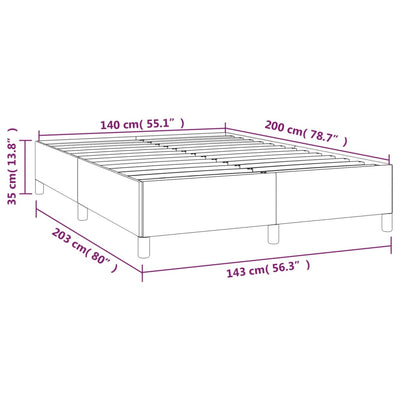 sengeramme uden madras 140x200 cm stof cremefarvet