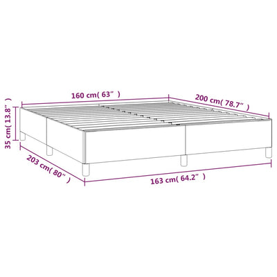 sengeramme uden madras 160x200 cm stof sort