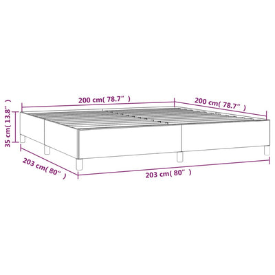 sengeramme uden madras 200x200 cm stof sort