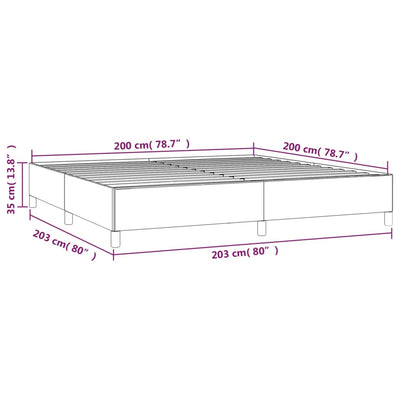 sengeramme uden madras 200x200 cm stof gråbrun