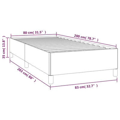 sengeramme 80x200 cm kunstlæder sort