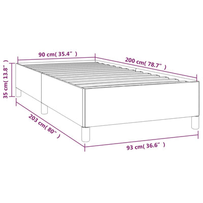 sengeramme 90x200 cm kunstlæder sort