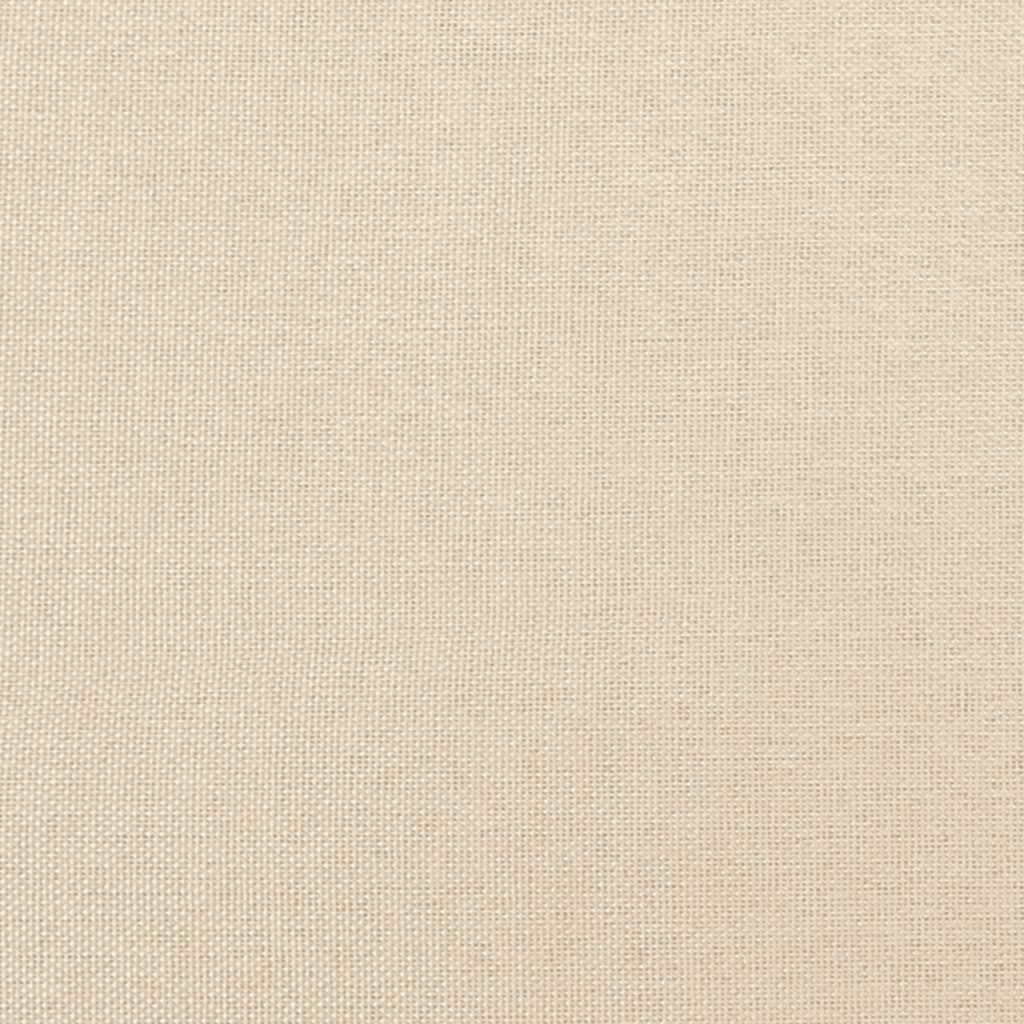 Sengeramme med hovedgærde uden madras Creme 80x200 cm Stof