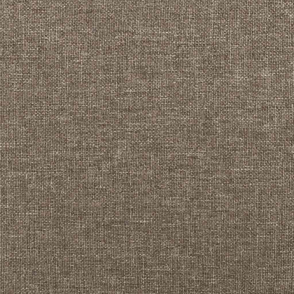 Sengeramme med hovedgærde uden madras Taupe 90x190 cm Stof