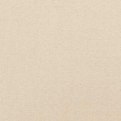 Sengeramme med hovedgærde uden madras Creme 90x190 cm Stof