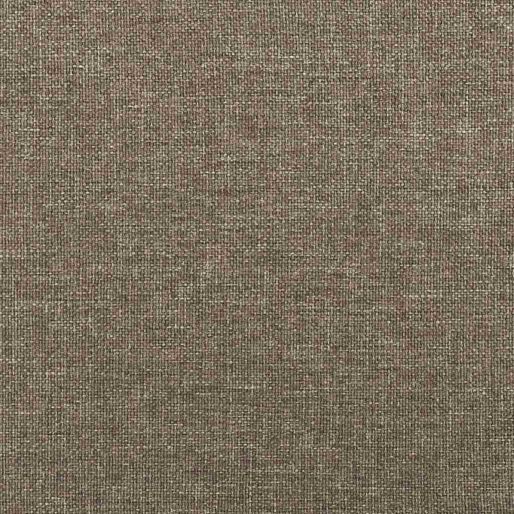 Sengeramme med hovedgærde uden madras Taupe 90x200 cm Stof