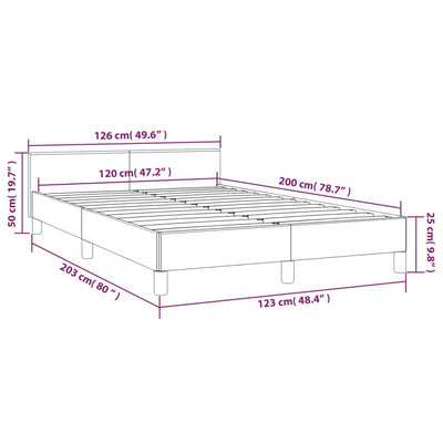 Sengeramme uden madras Sort 120x200 cm Stof