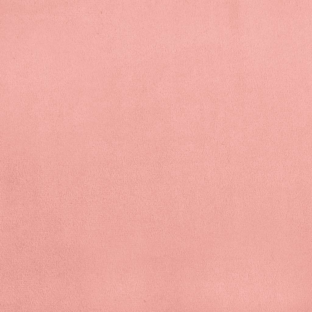 Sengeramme med hovedgærde uden madras Pink 200x200 cm Fløjl