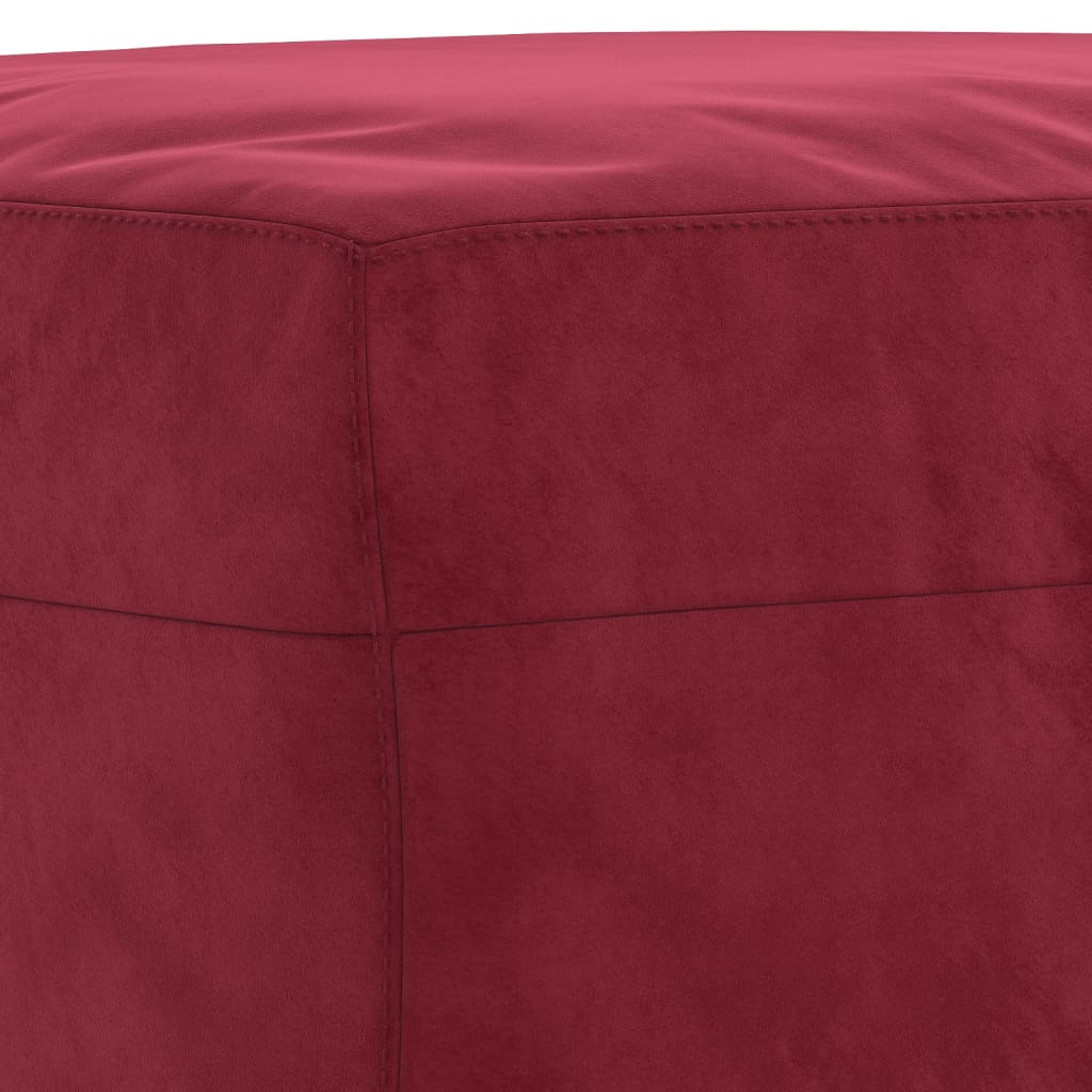 bænk 70x35x41 cm velour vinrød