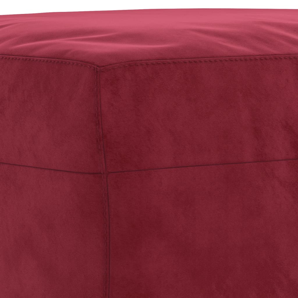 bænk 100x35x41 cm velour vinrød