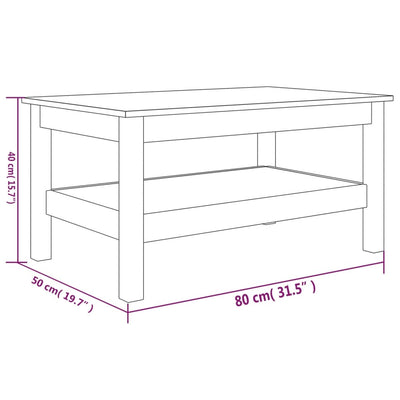 sofabord 80x50x40 cm massivt fyrretræ