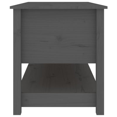 sofabord 102x49x55 cm massivt fyrretræ grå