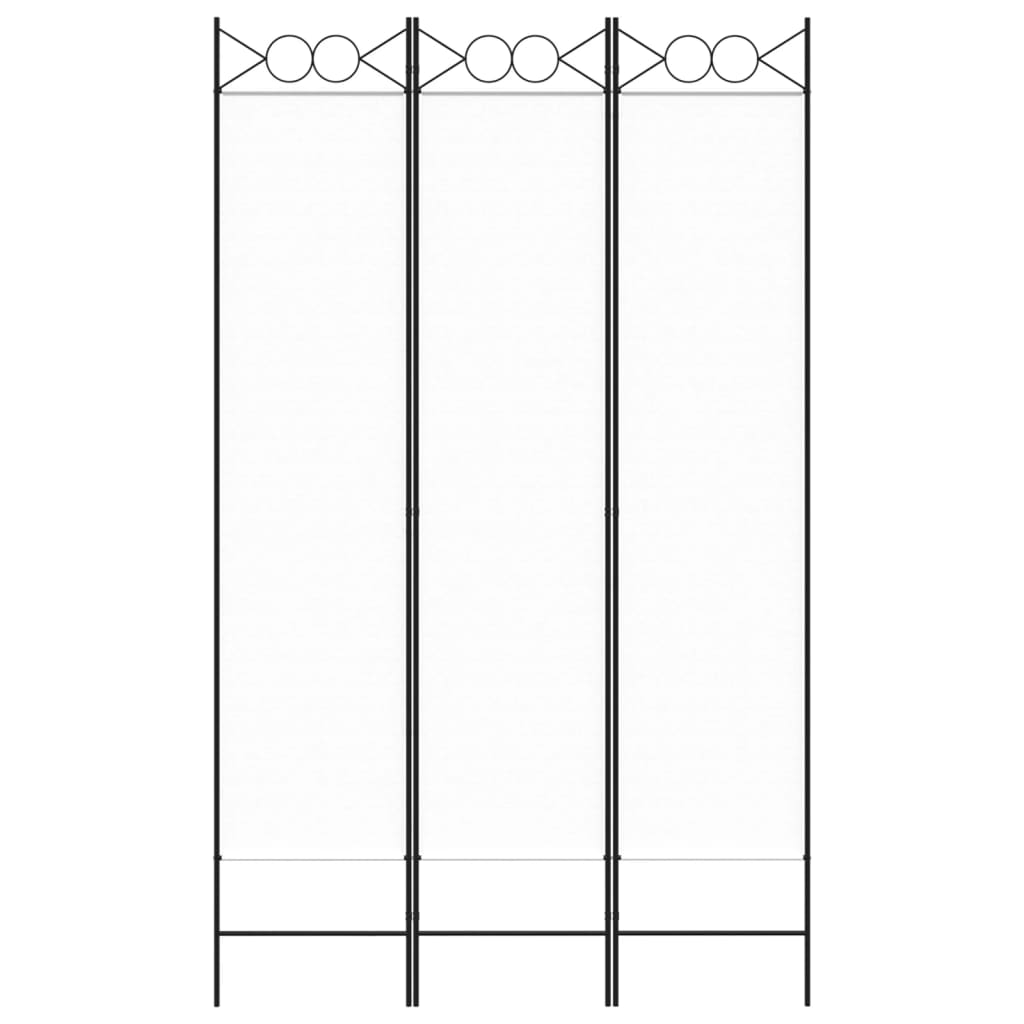 3-panels rumdeler 120x200 cm stof hvid