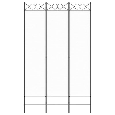 3-panels rumdeler 120x200 cm stof hvid