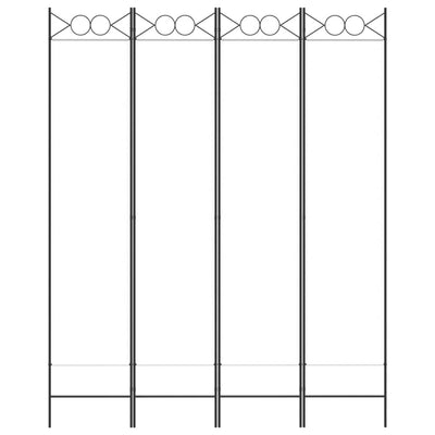 4-panels rumdeler 160x200 cm stof hvid