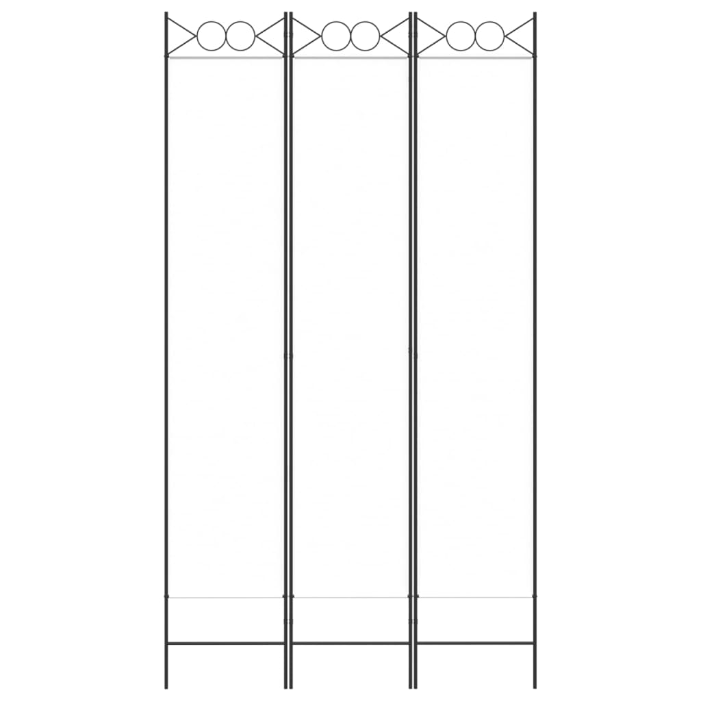 3-panels rumdeler 120x220 cm stof hvid