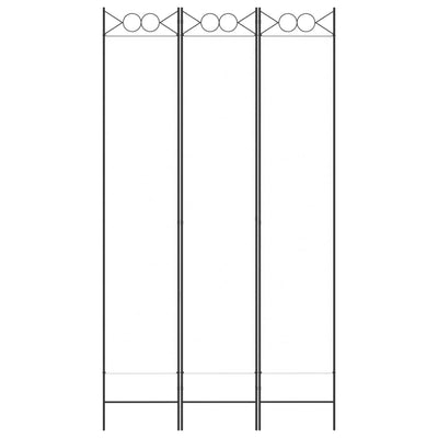 3-panels rumdeler 120x220 cm stof hvid