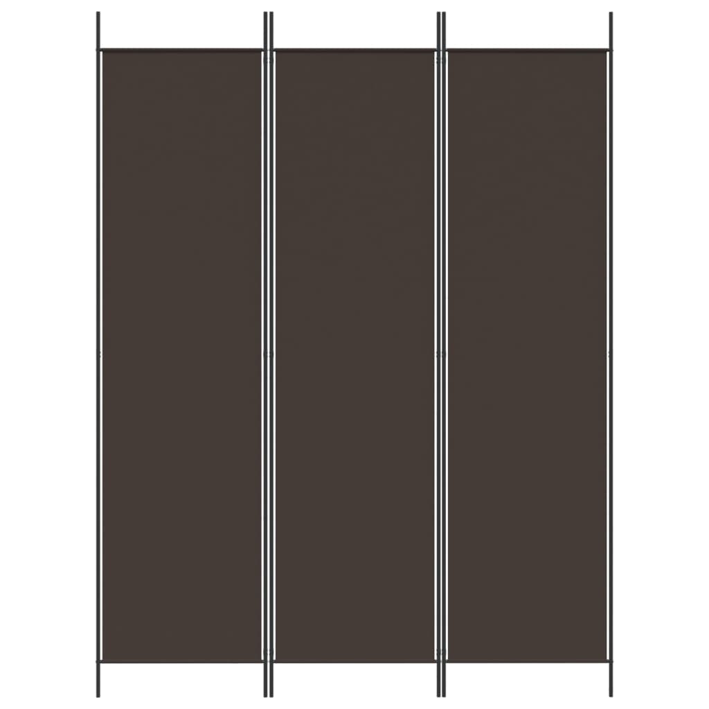 vidaXL 3-panels rumdeler 150x200 cm stof brun