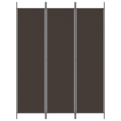 vidaXL 3-panels rumdeler 150x200 cm stof brun