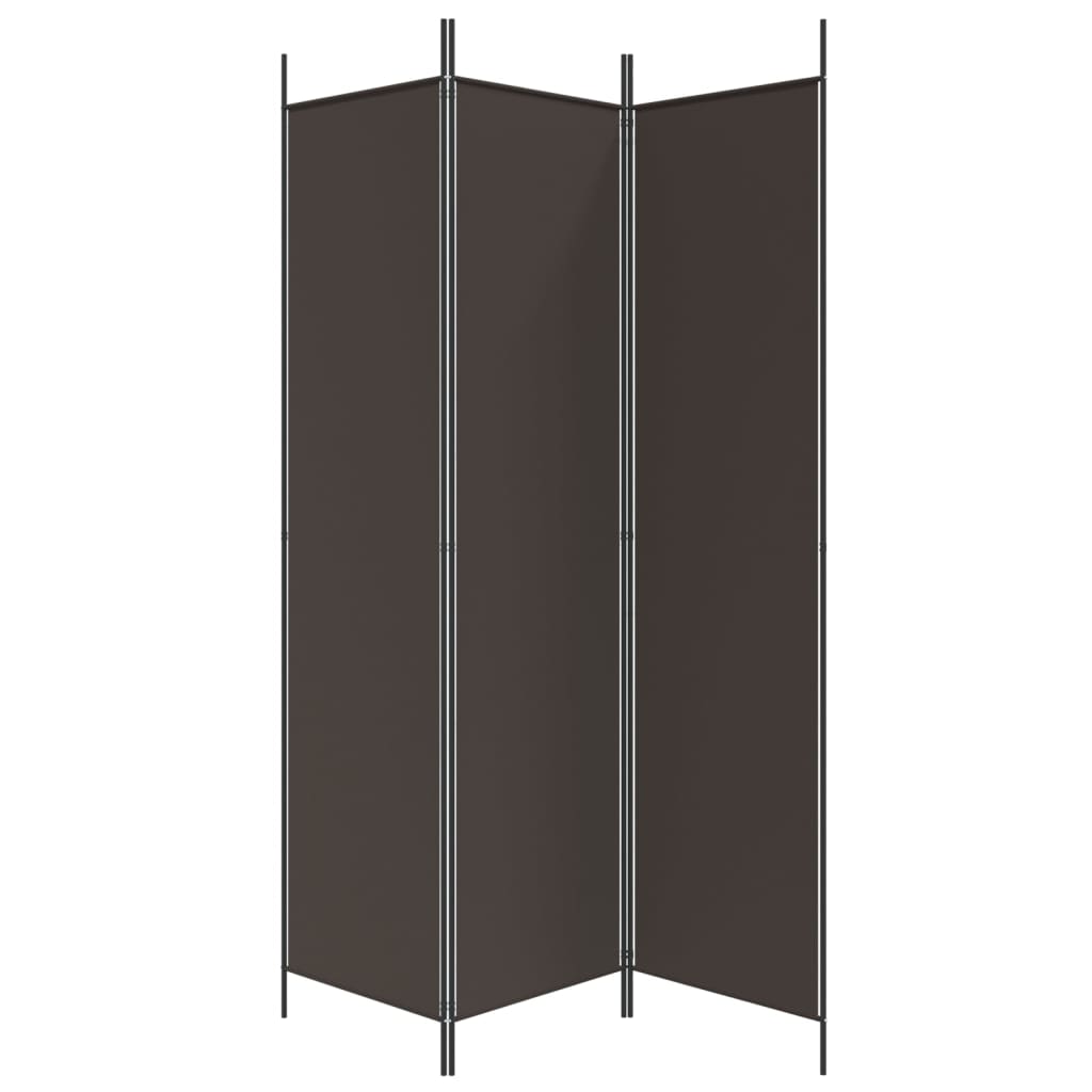 vidaXL 3-panels rumdeler 150x200 cm stof brun