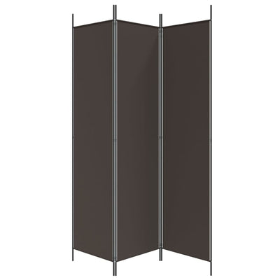 vidaXL 3-panels rumdeler 150x200 cm stof brun