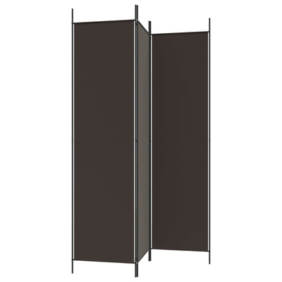 vidaXL 3-panels rumdeler 150x200 cm stof brun