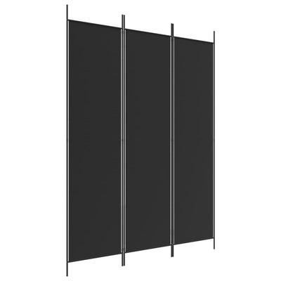 3-panels rumdeler 150x200 cm stof sort