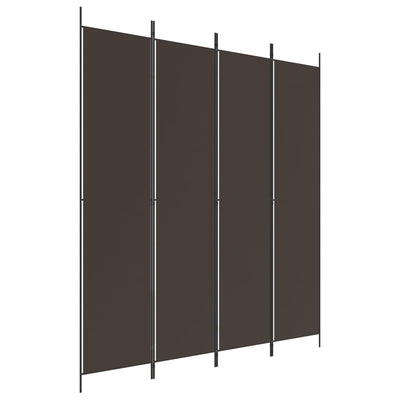 vidaXL 4-panels rumdeler 200x220 cm stof brun