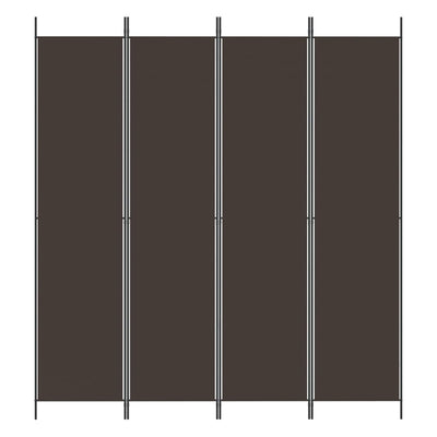 vidaXL 4-panels rumdeler 200x220 cm stof brun