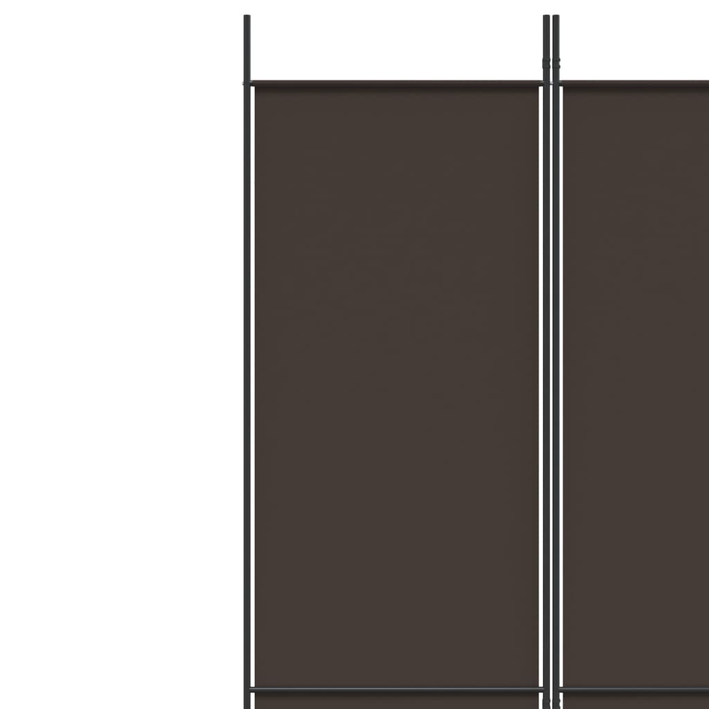 vidaXL 4-panels rumdeler 200x220 cm stof brun