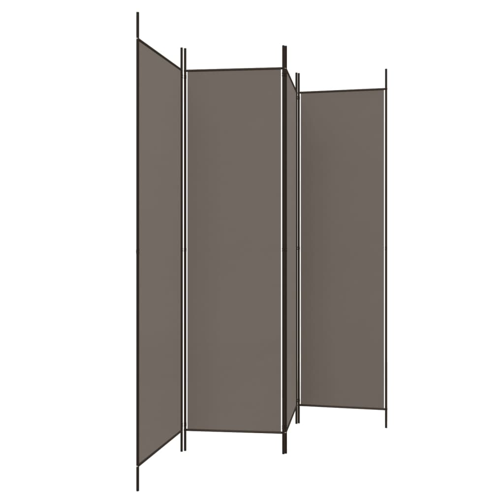 vidaXL 4-panels rumdeler 200x220 cm stof antracitgrå