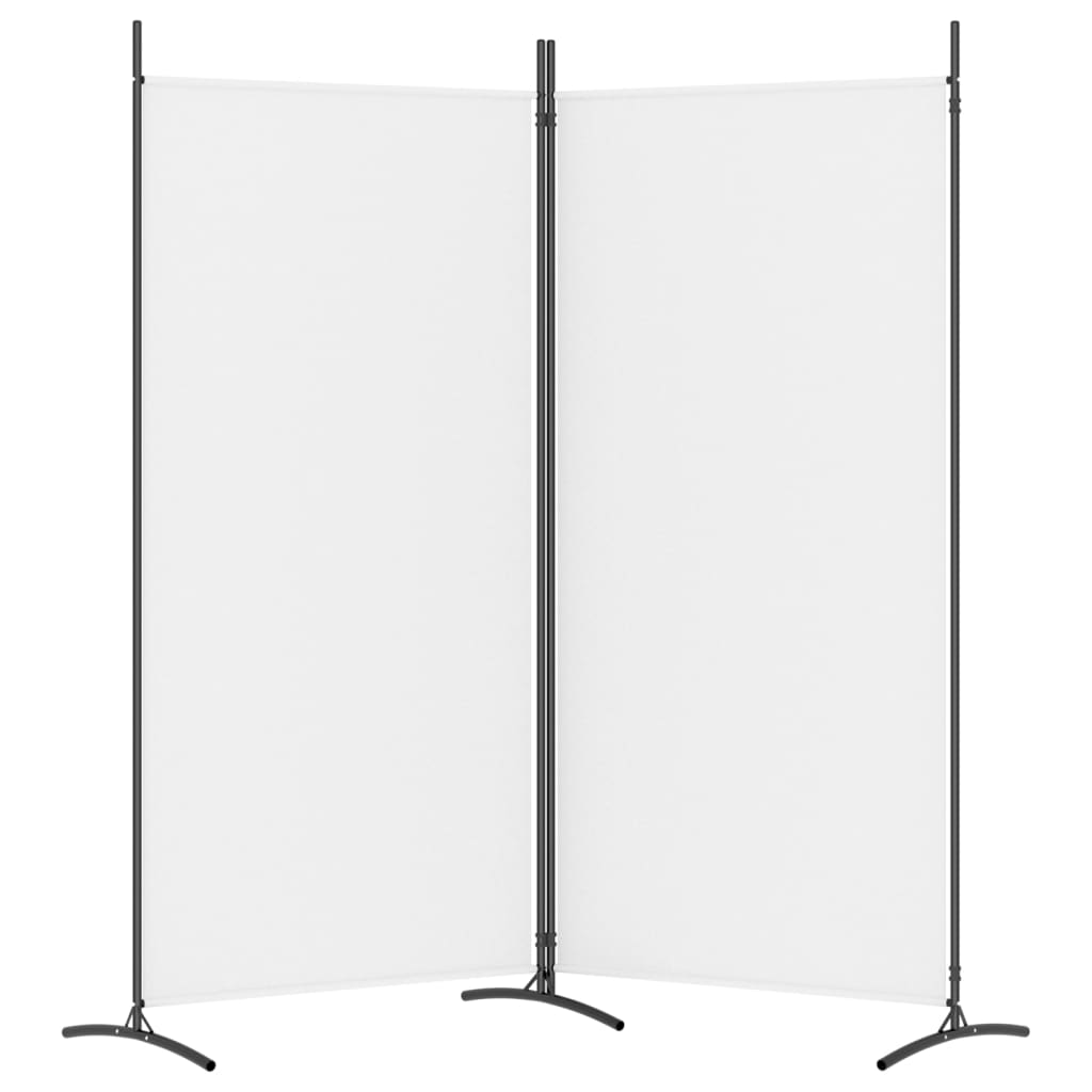 vidaXL 2-panels rumdeler 175x180 cm stof hvid