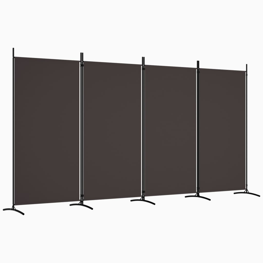 4-panels rumdeler 346x180 cm stof brun