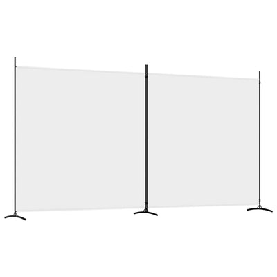 2-panels rumdeler 348x180 cm stof hvid