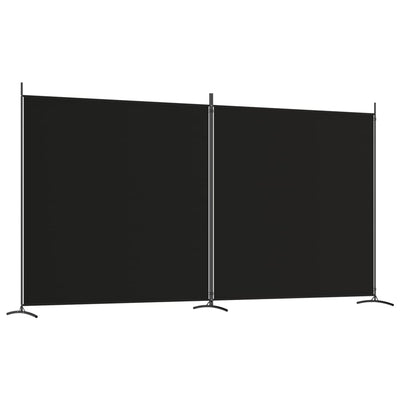 2-panels rumdeler 348x180 cm stof sort